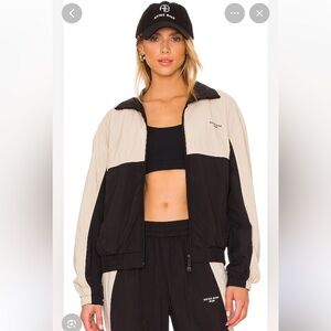 Anine Bing Black and Cream Bomber Jacket